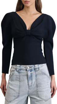 Avec Les Filles Exaggerated Dolman Sleeve Sweater