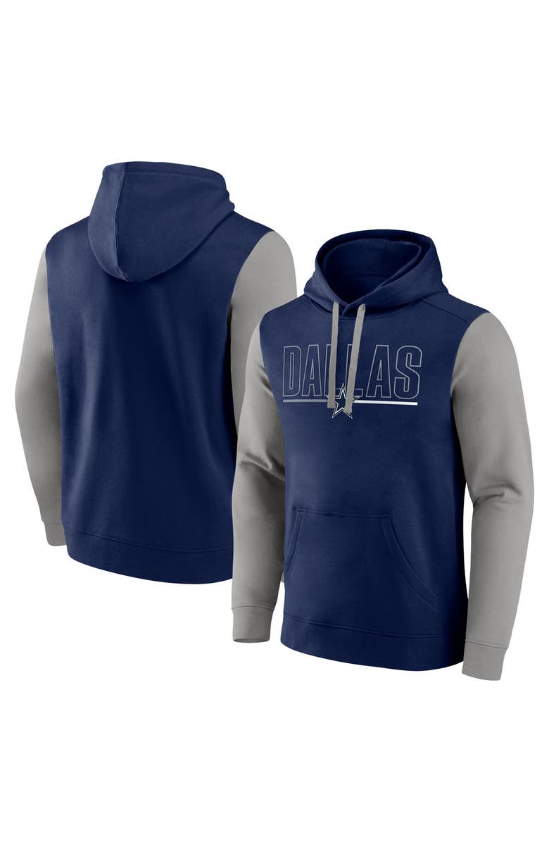 FANATICS Men's Fanatics Navy Dallas Cowboys Big & Tall Outline Pullover Hoodie, Alternate, color, Navy