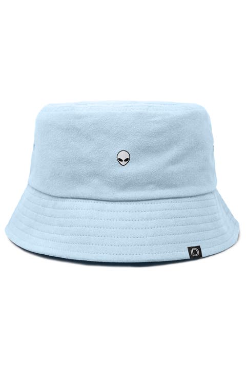 Mens Lil Alien Cotton Bucket Hat