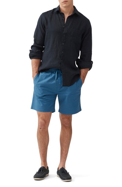 Rodd & Gunn Coromandel Button-up Linen Shirt In Midnight