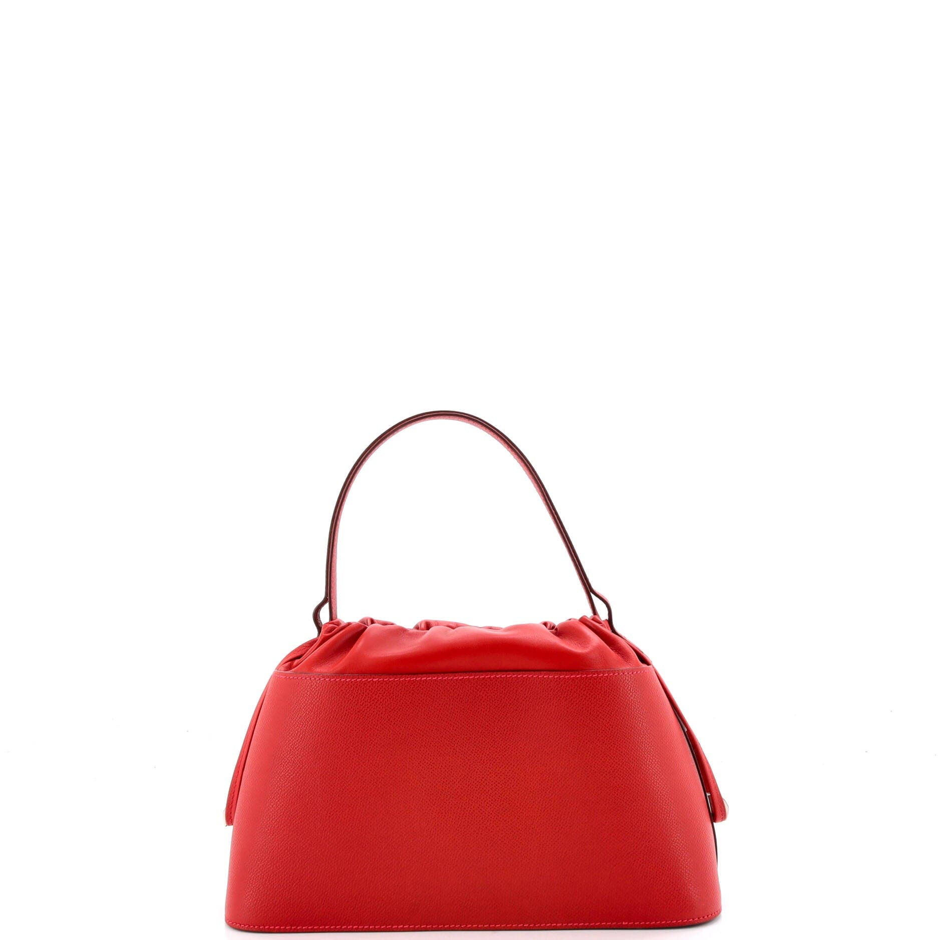 Pre-Owned Hermes De Paris Drawstring Handbag Epsom, Alternate, color, Rouge Vif