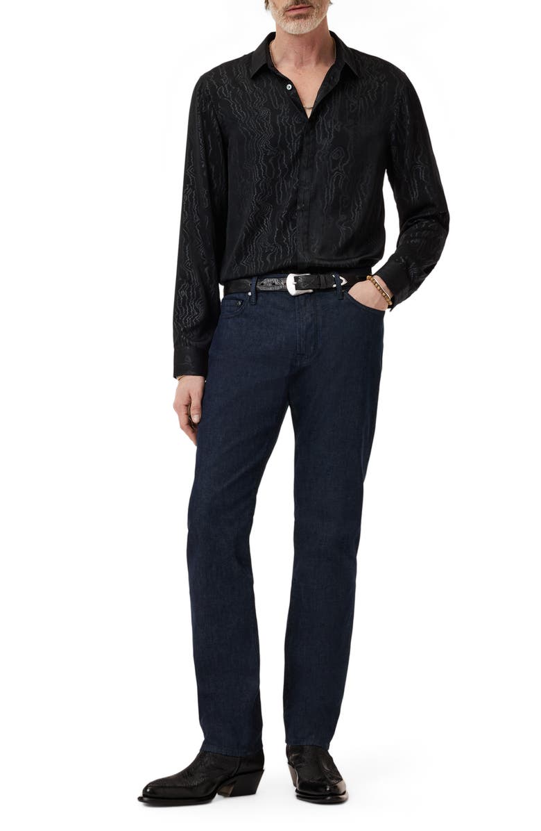 John Varvatos Hickory Button-Up Shirt, Alternate, color, Black