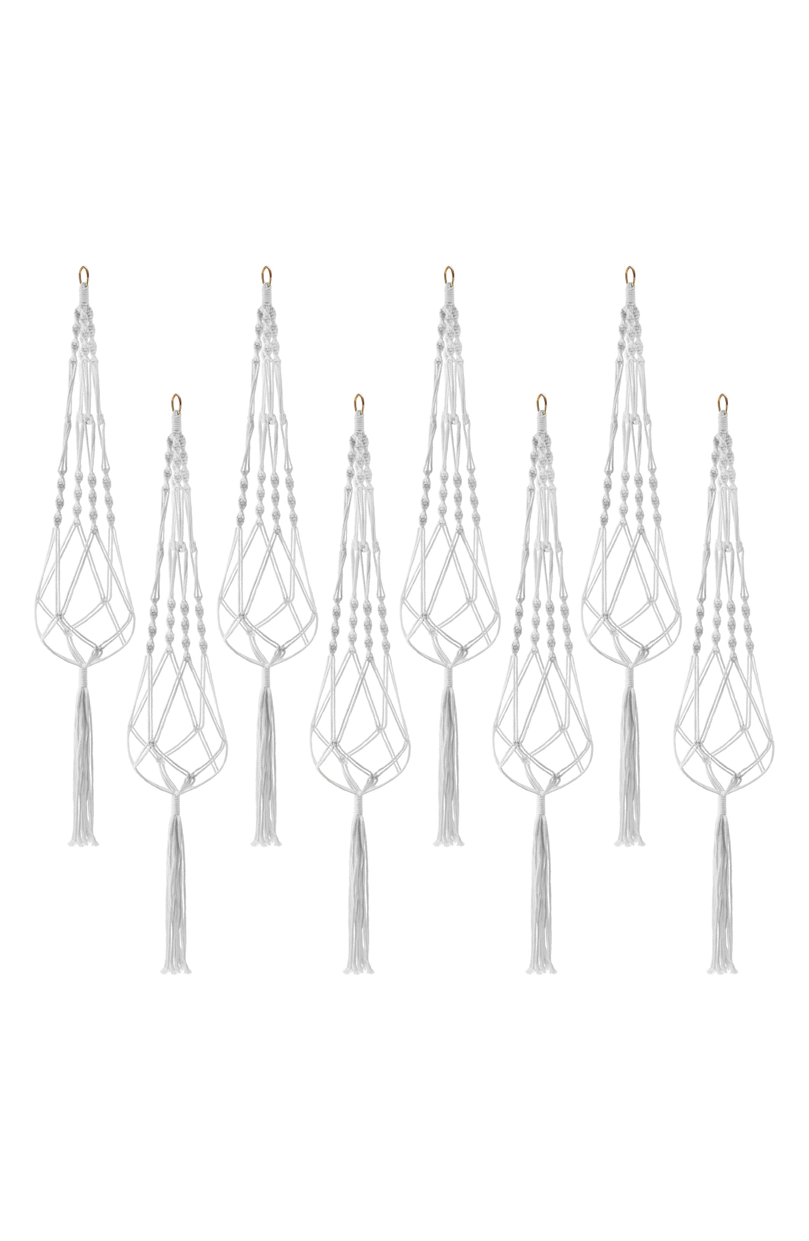 Set of 8 Macramé Plant Hangers