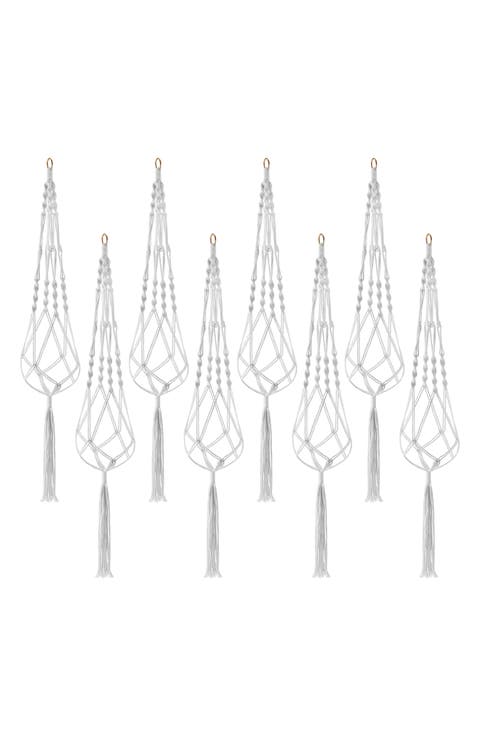 Set of 8 Macramé Plant Hangers