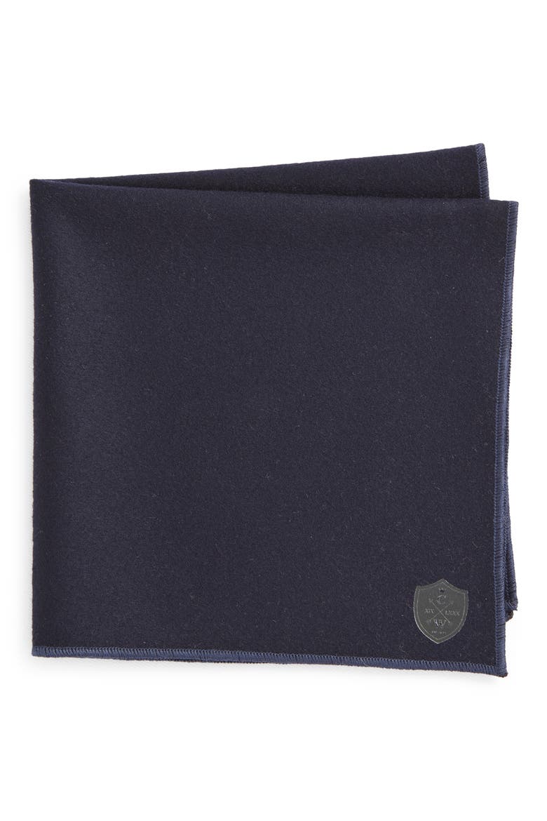 Cashmere Pocket Square, Main, color, NAVY