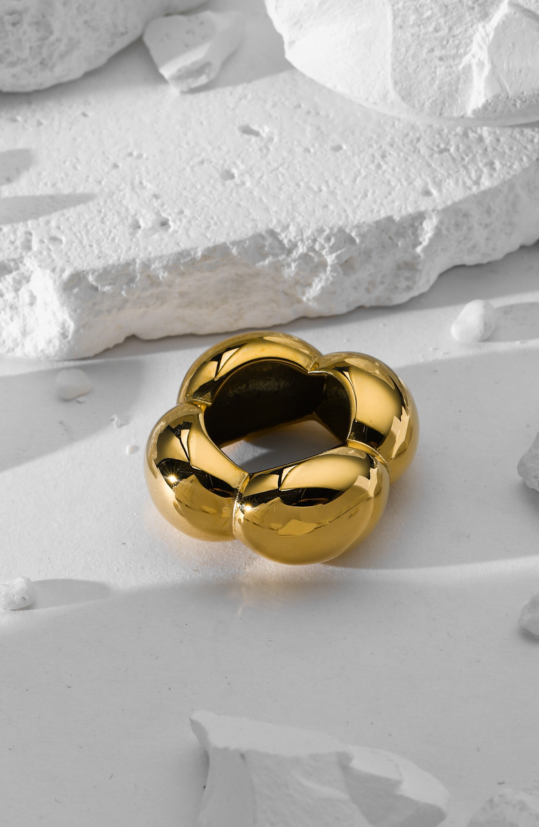 Kellery Dazzle Dream Gold Petal Ring, Alternate, color, Gold