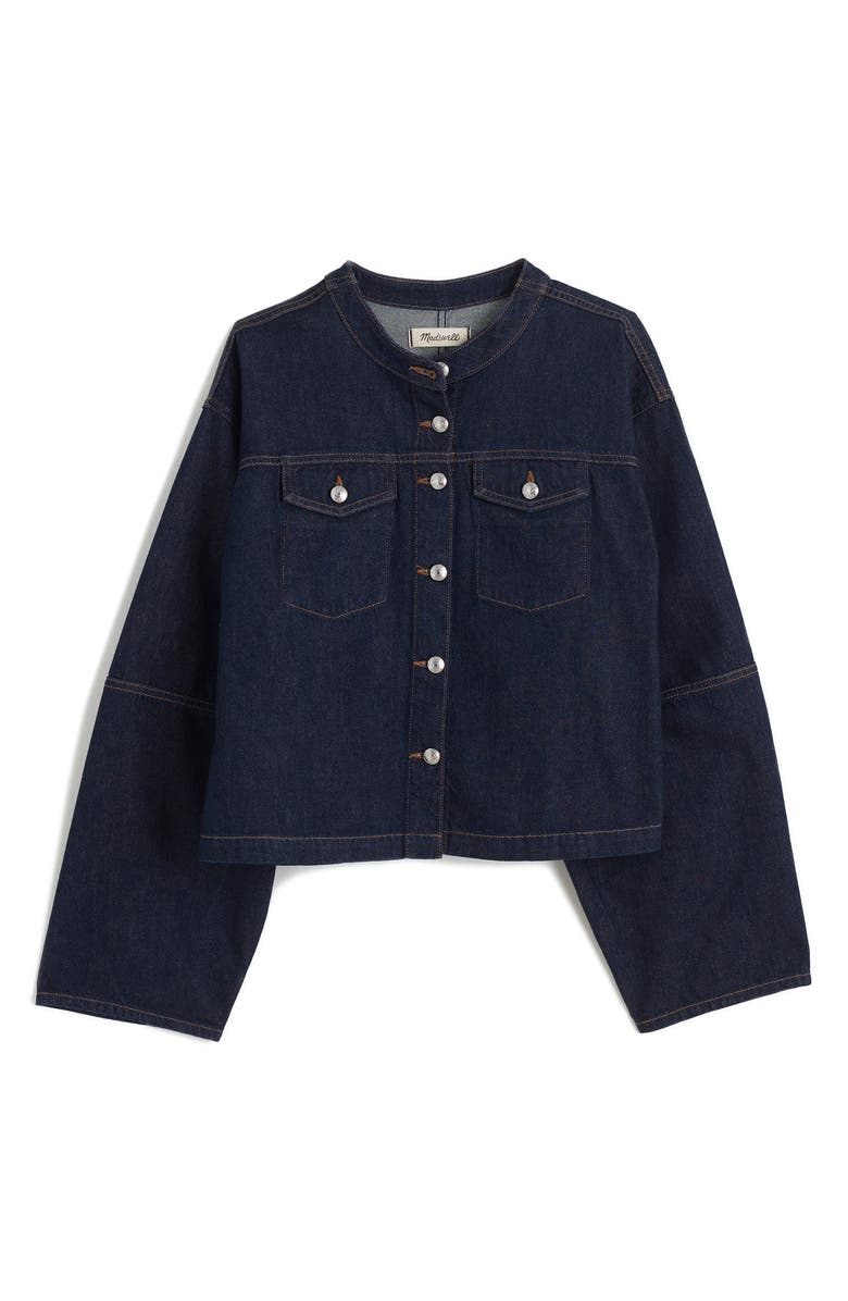 Madewell Cocoon Sleeve Denim Jacket, Alternate, color, Essex Wash