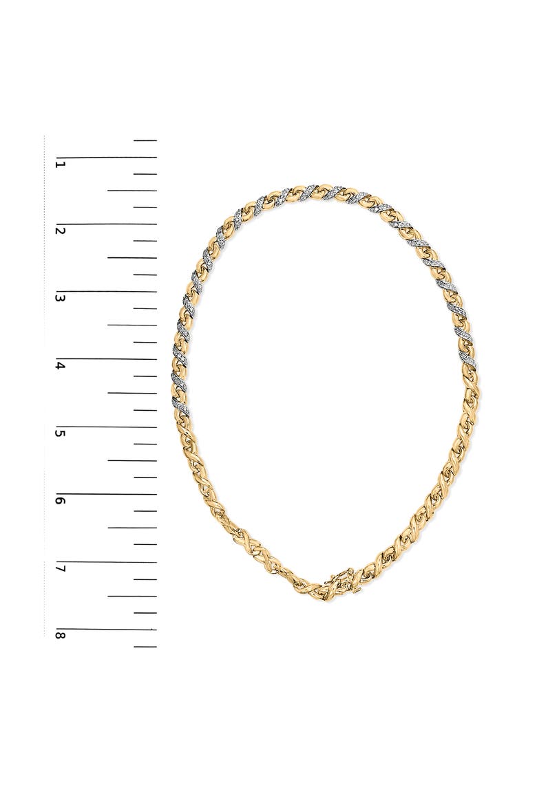 10K Yellow Gold 1 cttw Diamond Riviera Statement Pendant Necklace, Alternate, color, Yellow