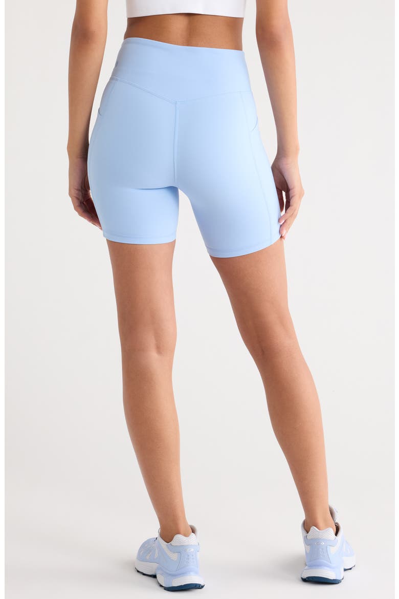Studio Luxe Pocket Bike Shorts, Alternate, color, BLUE PLACID