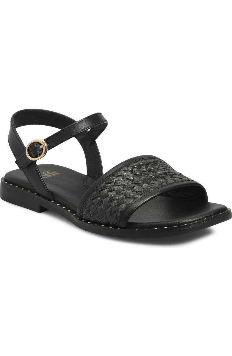 Söfft Elrose Ankle Strap Sandal, Main, color, True Black