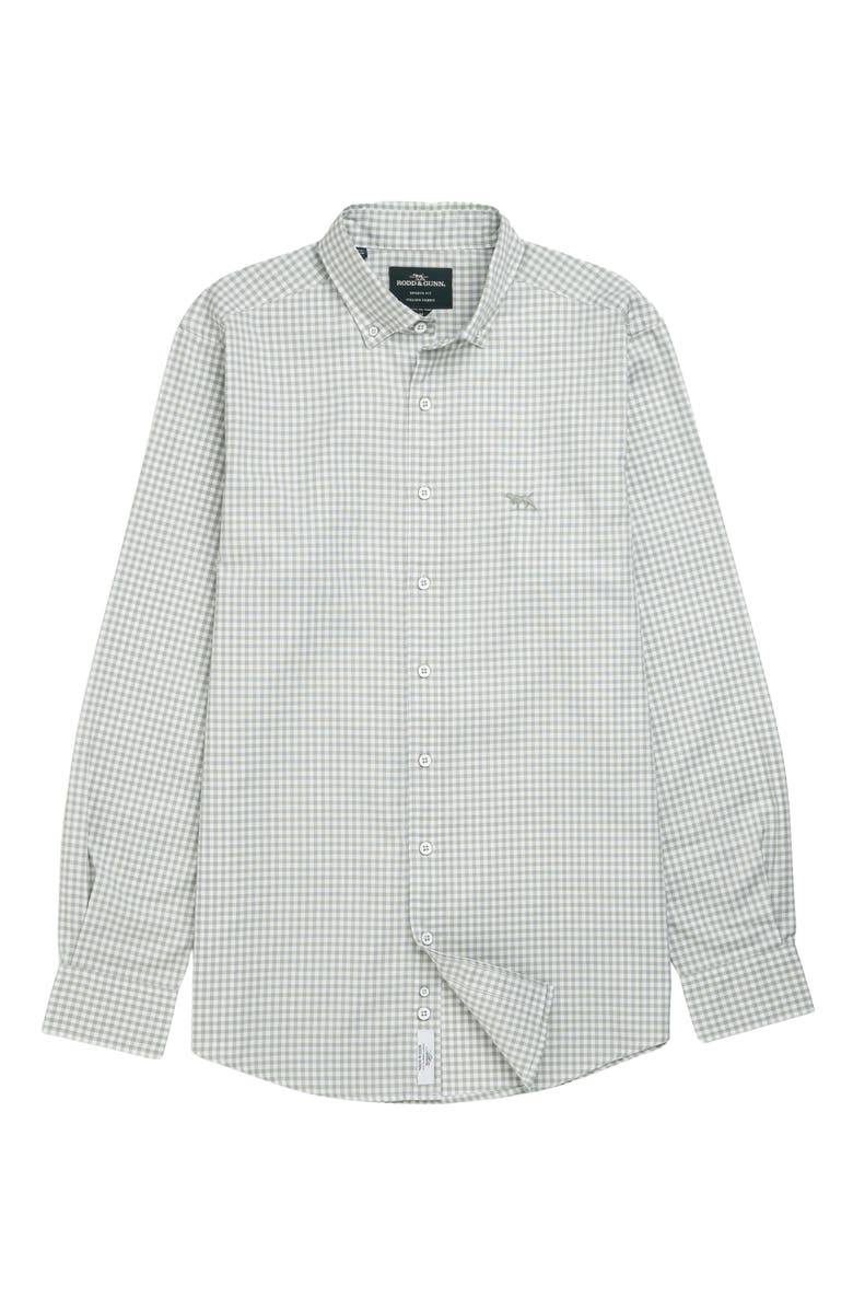 Rodd & Gunn Gunn Check Oxford Sports Fit Button-Down Shirt, Main, color, Dusty Sage