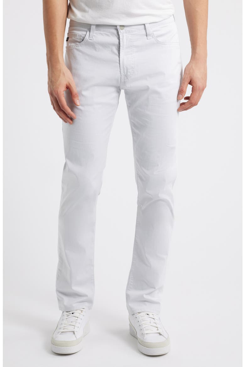 Tellis Slim Fit Twill Pants, Main, color, ALMOST WHITE