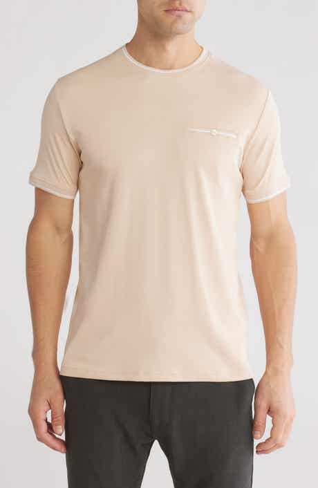 DENIM AND FLOWER Dressy Tip Crewneck T-Shirt