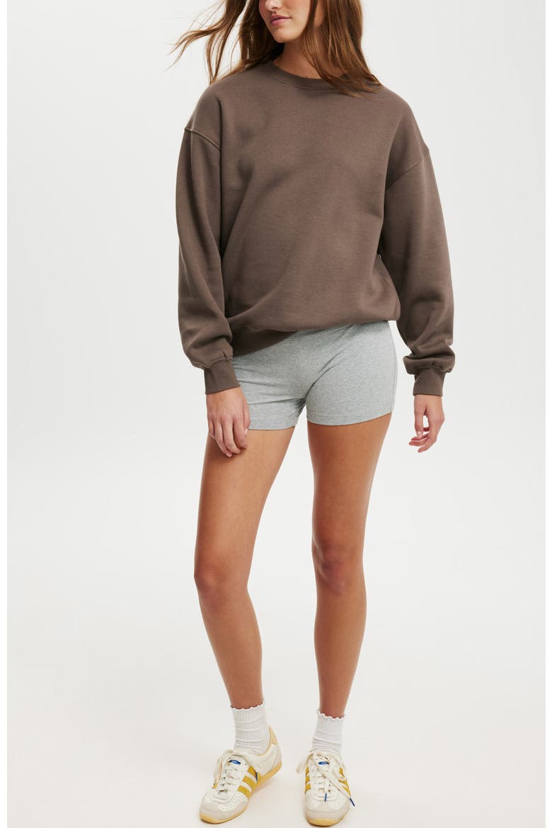 Women's Classic Fleece Crew Sweatshirt, Alternate, color, DARK TRUFFLE