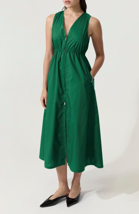 Rubbens Front Zip Sleeveless Maxi Dress