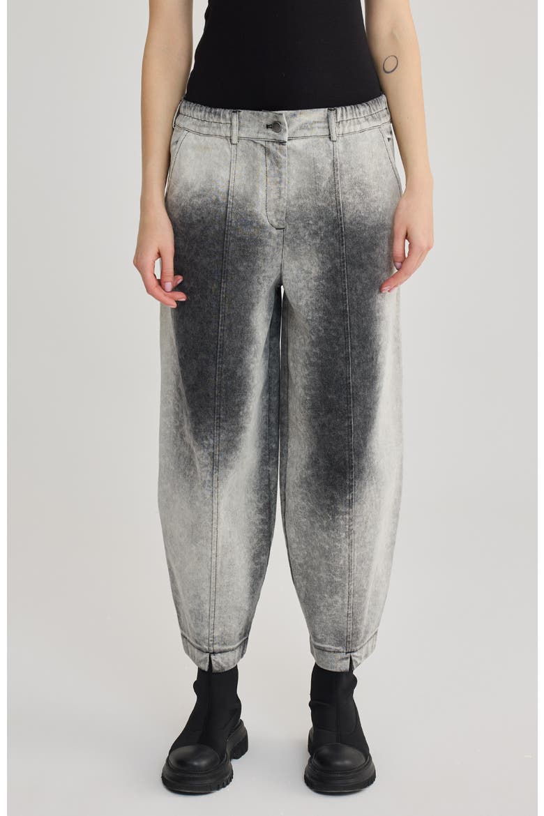 Livan Washed Cocoon Jeans, Main, color, Black Washed