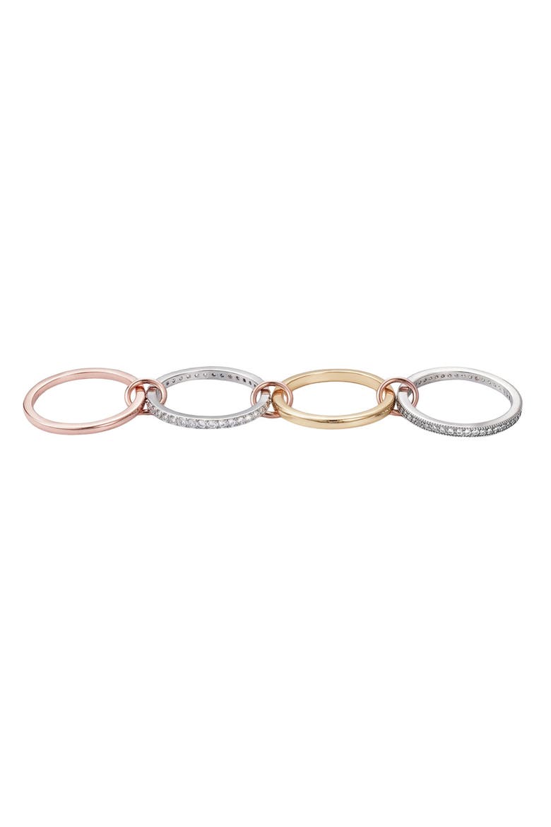 Cubic Zirconia Multiband Ring, Alternate, color, MULTI