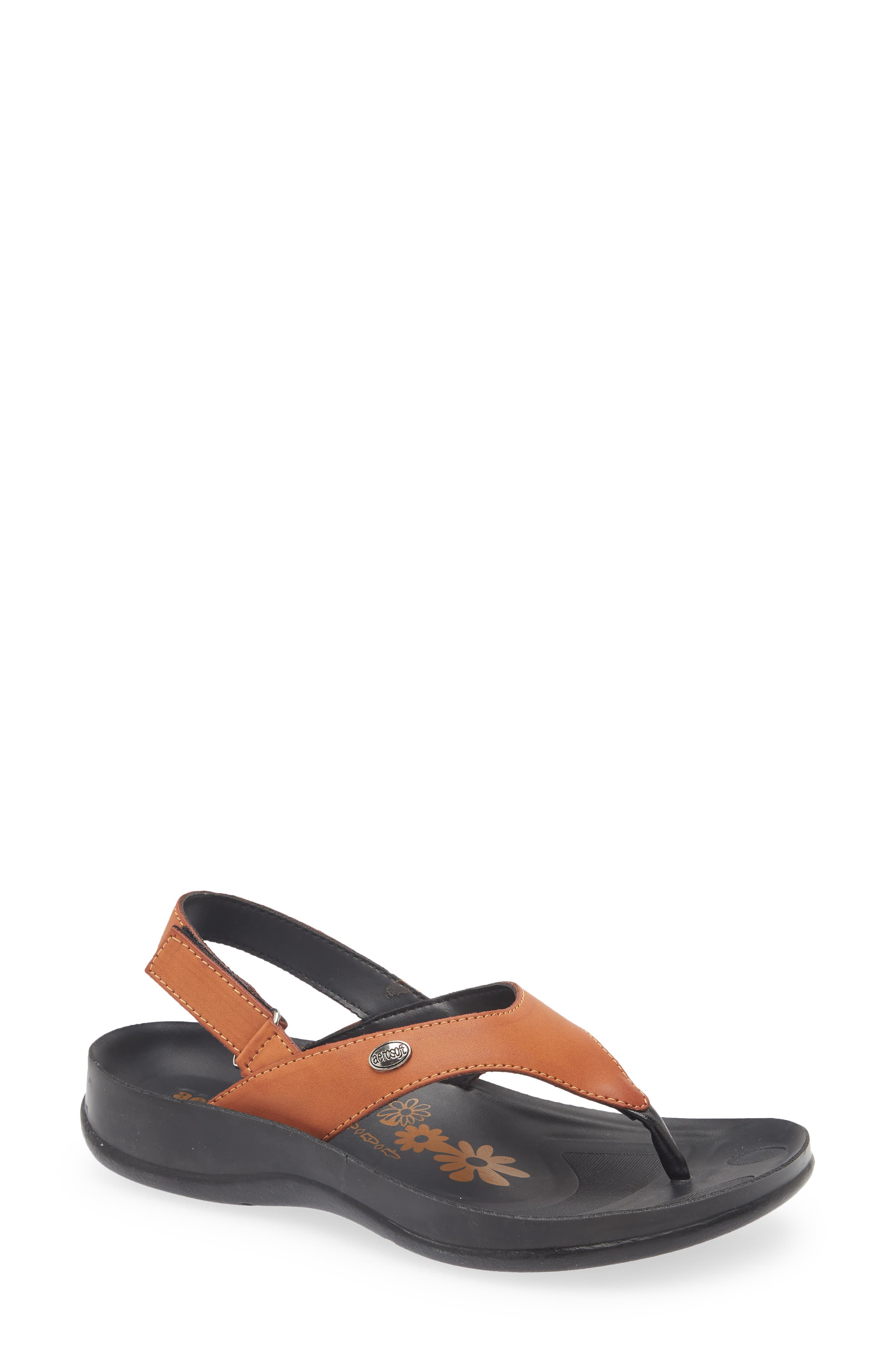 AEROSOFT Tuck Slingback Sandal, Main, color, 