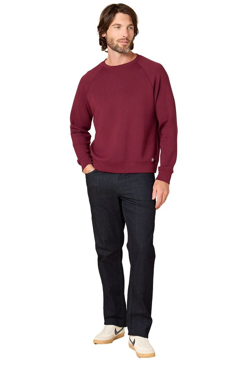 Men's DreamTech Athleisure Raglan Crew Neck, Main, color, Cherry Cola