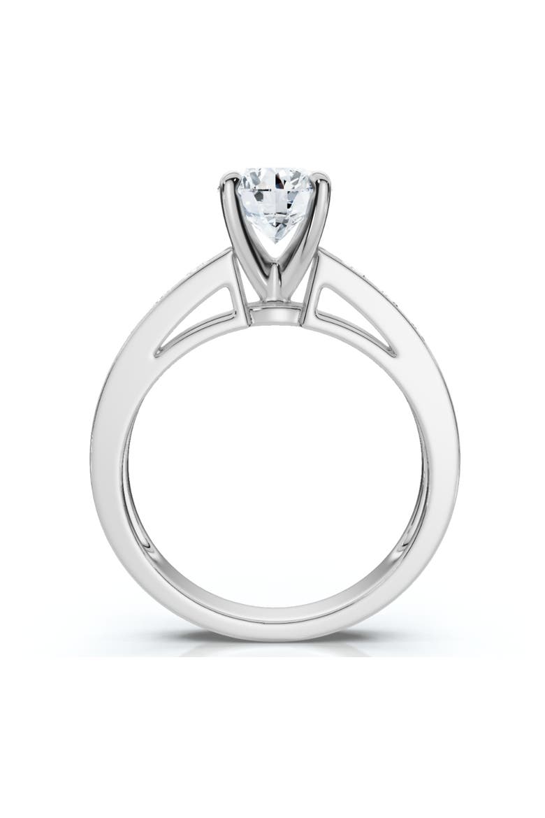 Certified 3 Ct Diamond Engagement Ring Cathedral Lab Grown, Alternate, color, 14k White Gold
