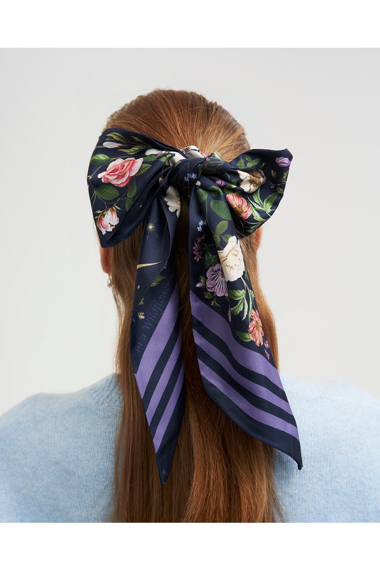 Selene Skinny Scarf, Alternate, color, Navy