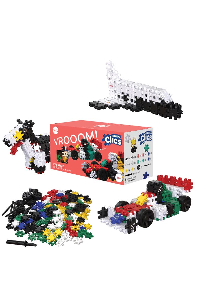 Mukikim Nano Clics Creative Builders 250, construction toys for children ages 8 and up, creative educational toys in a 250 piece set, building blocks for girls and boys, durable toys, Main, color, Multi