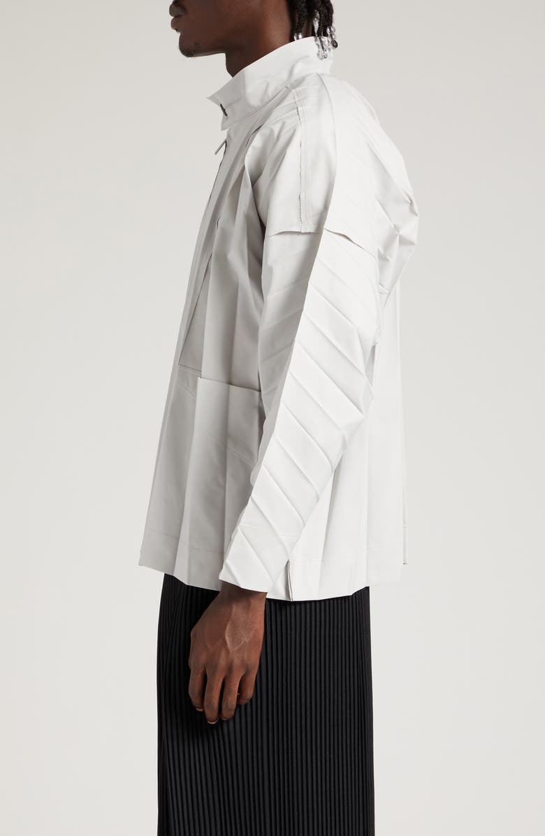 Homme Plissé Issey Miyake Edge Pleated Jacket, Alternate, color,