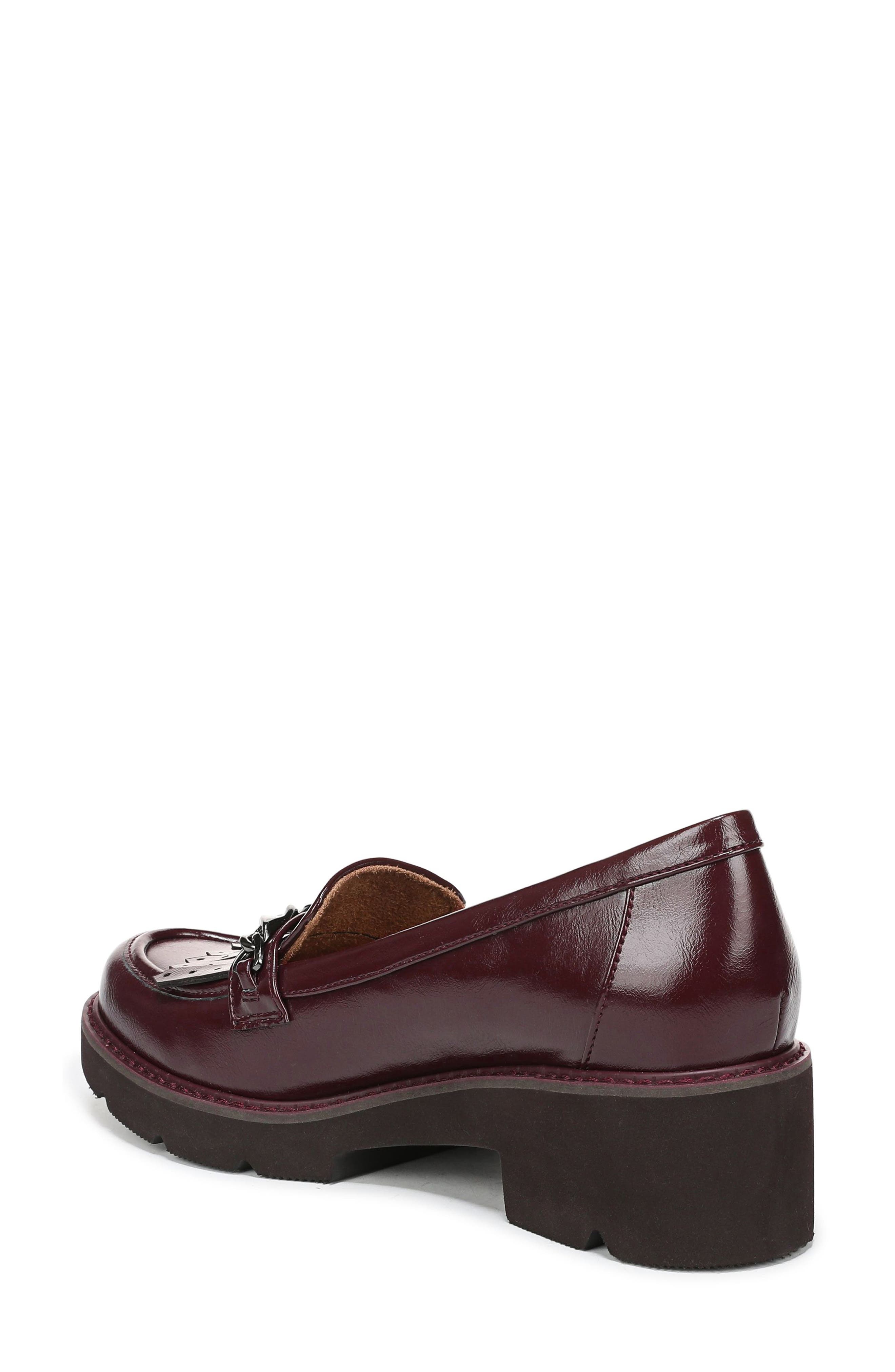 Celia Kiltie Loafer, Alternate, color, WINE RED FAUX LEATHER