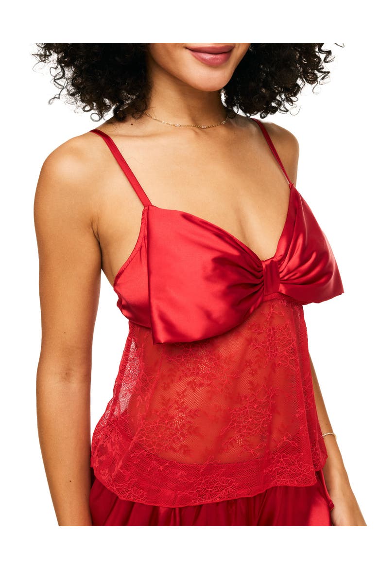 Idrina Pajama Cami & Shorts Set, Alternate, color, Dark red