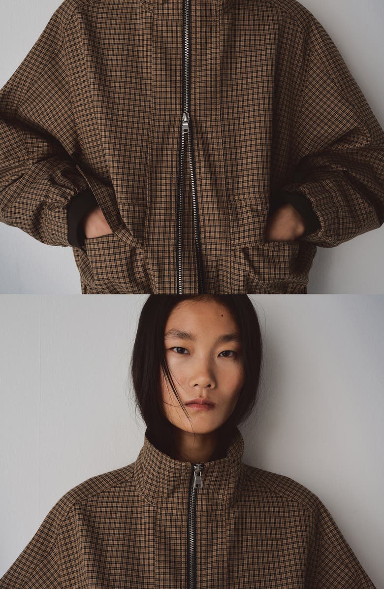 MANGO Josef Check Jacket, Alternate, color, Brown