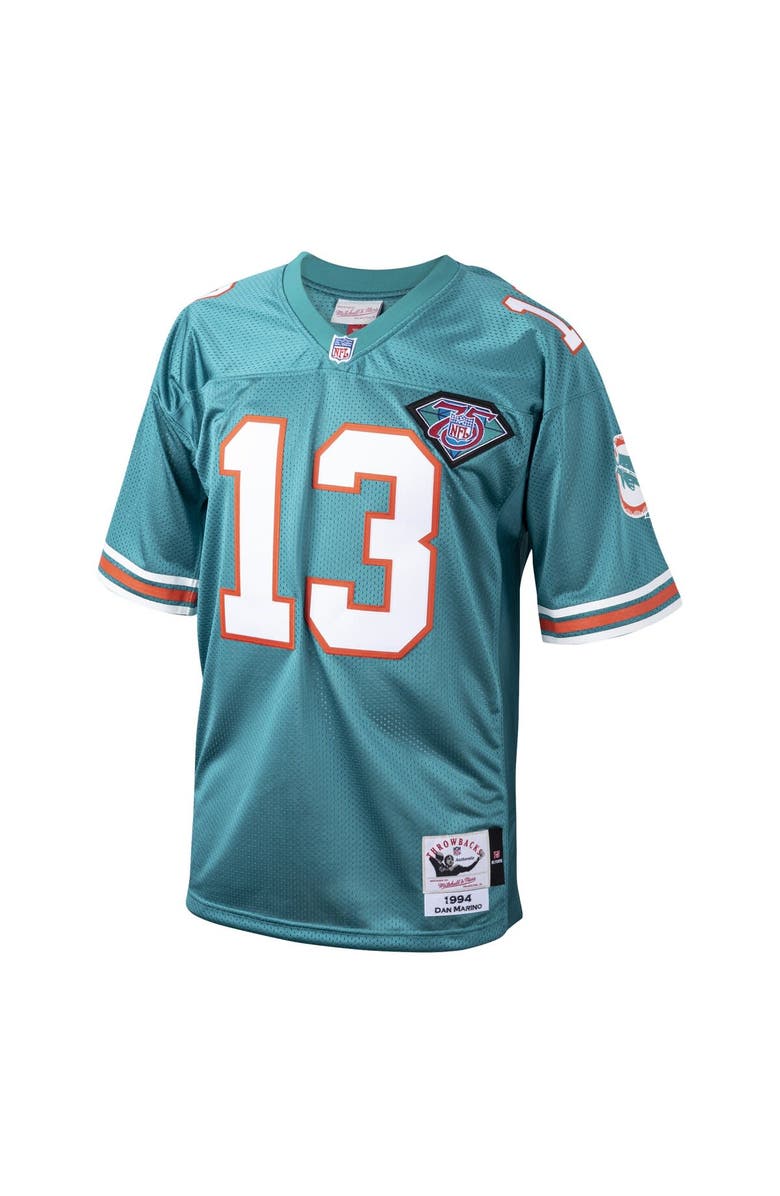 Mitchell & Ness Men's Mitchell & Ness Dan Marino Aqua Miami Dolphins 1994 Authentic Throwback Retired Player Jersey, Alternate, color, Aqua