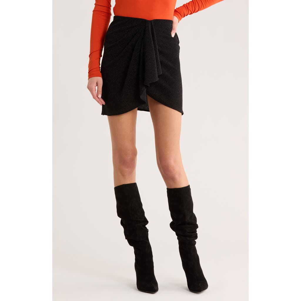Isabel Marant Étoile Bergen Draped Front Miniskirt In Black