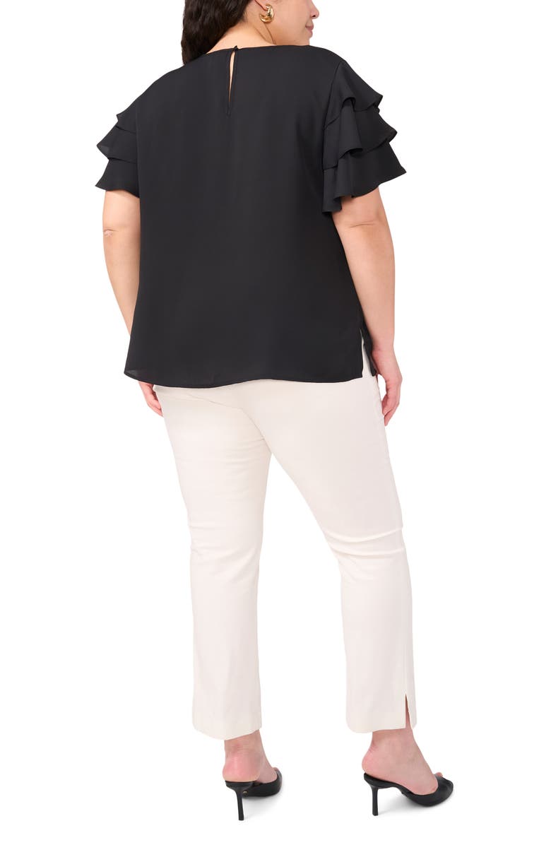 Vince Camuto Tiered Ruffle Sleeve Top, Alternate, color, 