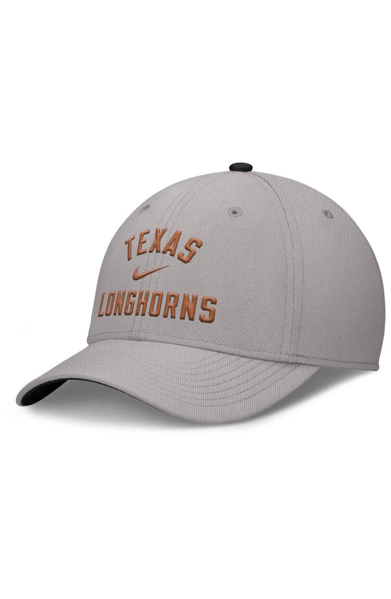 Nike Men's Nike Gray Texas Longhorns Rise Prep Performance Flex Hat, Main, color, 