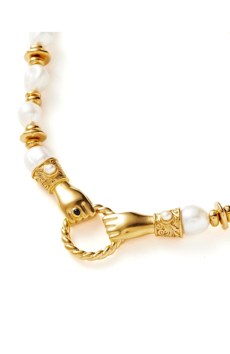 Missoma x Harris Reed In Good Hands Beaded Pendant Necklace, Alternate, color, 