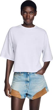 SANDRO T-shirt with contrasting trim