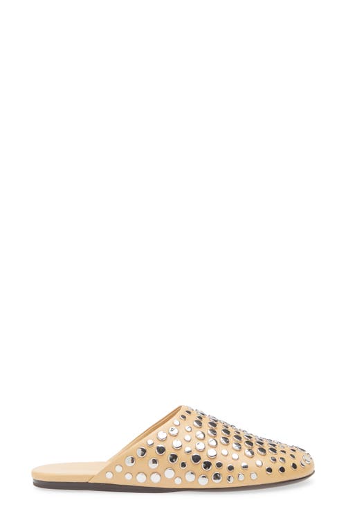 Tory Burch Stud Leather Mule In Silver
