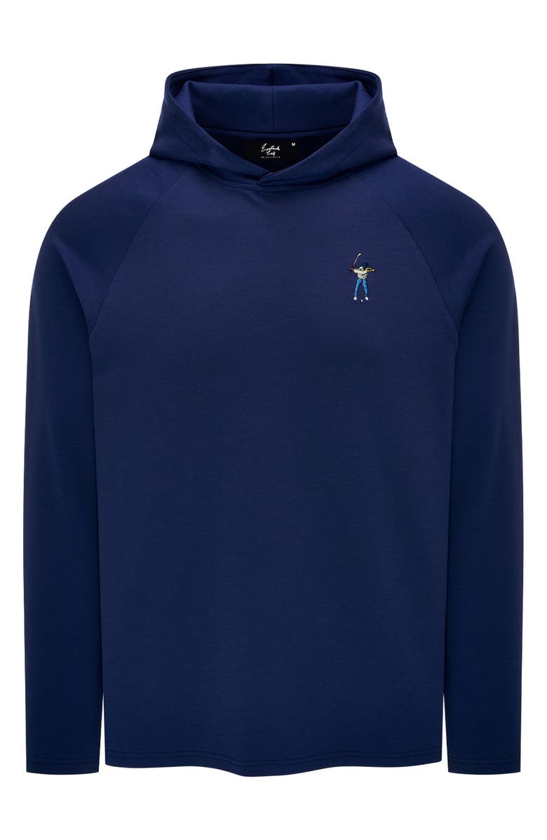 Eastside Golf Premium Logo Embroidered Midweight Fleece Hoodie, Main, color, Blue Void