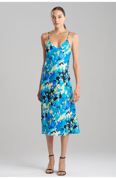 BRIGHT FLORAL Slip Dress