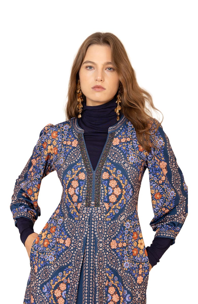 Hale Bob Malayah Beaded Jersey Dress, Alternate, color,