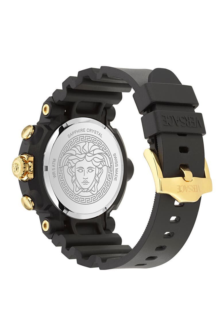 Real Active Chronograph Bracelet Watch, 45mm, Alternate, color, BLACK ECOCERAMIC
