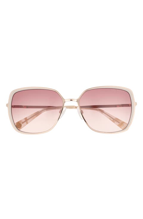 58mm Gradient Square Sunglasses