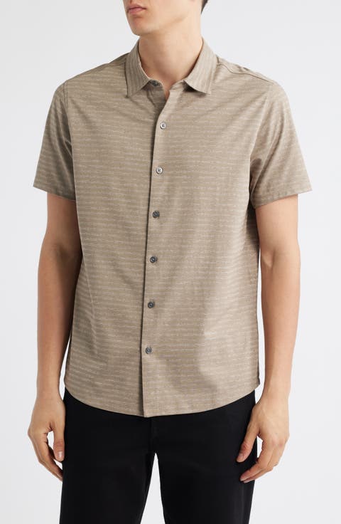 Ranger Short Sleeve Knit Button-Up Shirt