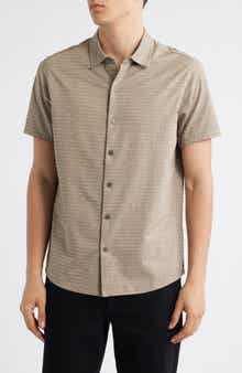 Robert Barakett Ranger Short Sleeve Knit Button-Up Shirt