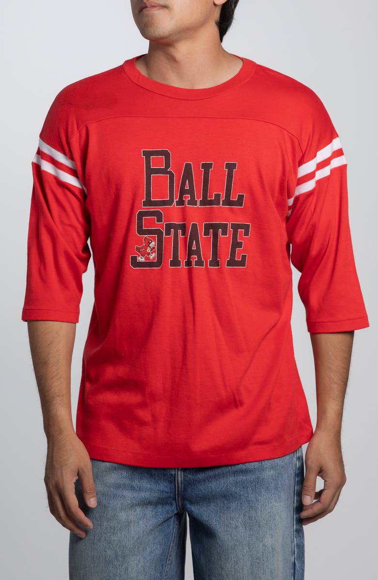Elwood Vintage Ball State Football Tee, Main, color, Red