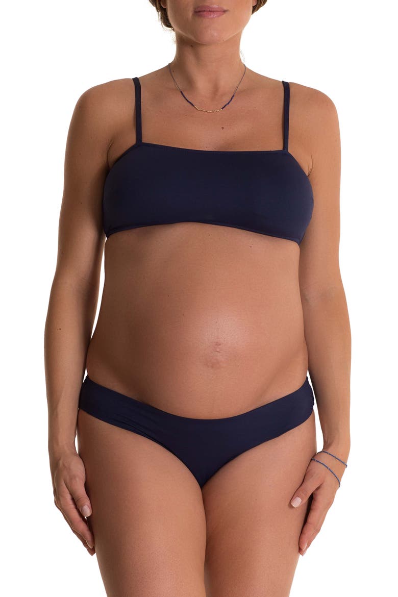 Olivia Maternity Bikini Bottoms, Alternate, color, NAVY