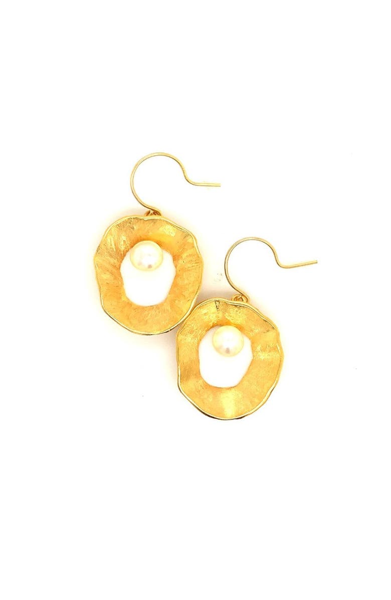 Esin Akan Sea & Moon Medium Earring, Sterling Silver with Gold Plate, Alternate, color, Gold Plated