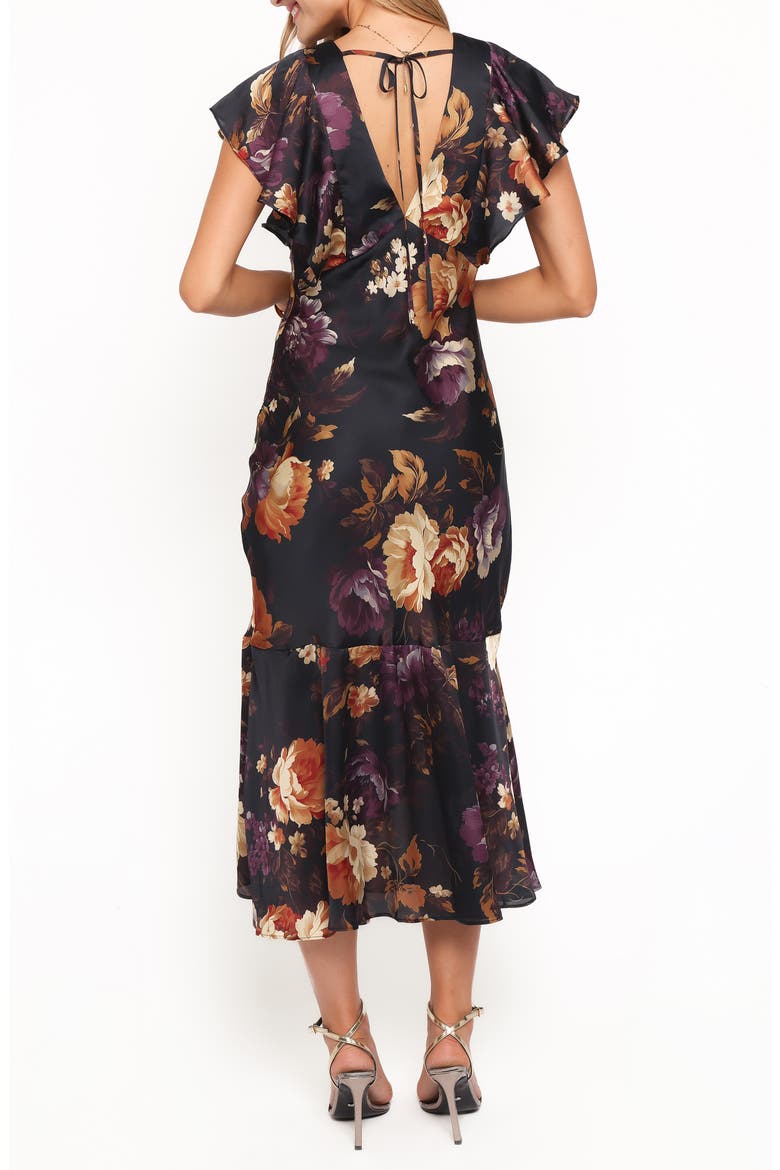 Evonne Floral Print Midi Dress, Alternate, color, NIGHTFALL FLORAL