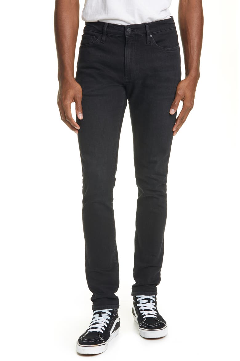 Skinny Onyx Rise Jeans, Main, color, BLACK