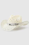 Manela Twister Annie  Handwoven Straw Sun Hat - Bohemian Summer Cowboy Hat